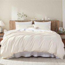 Luxury 100 Egyptian Cotton Queen Duvet Cover, 1600 TC, Soft Breathable