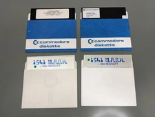 (4) Commodore 1541 Test/Demo Diagnostic Diskettes + Megasoft 1541 MASH VTG AS-IS