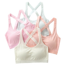 2 Pcs Children Bra Cotton Girl's Underwear Sports Bra Teenage Girl Bra 12-15Y