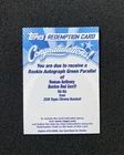 2026 Topps Chrome Rookie Auto Roman Anthony RC #RA-RA Green /99 Redemption DN43