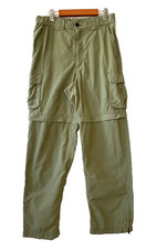 Boy Scouts Of America BSA Pants Youth Large 28x28 Green Convertible Switchback