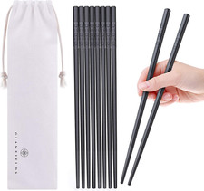 5 Pairs Fiberglass Chopsticks, Reusable Japanese Chinese Chop Sticks Dishwasher