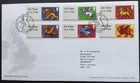 GB 2015 Heraldic Beasts Post & Go Set on First Day Cover, Tallents House S/H/S