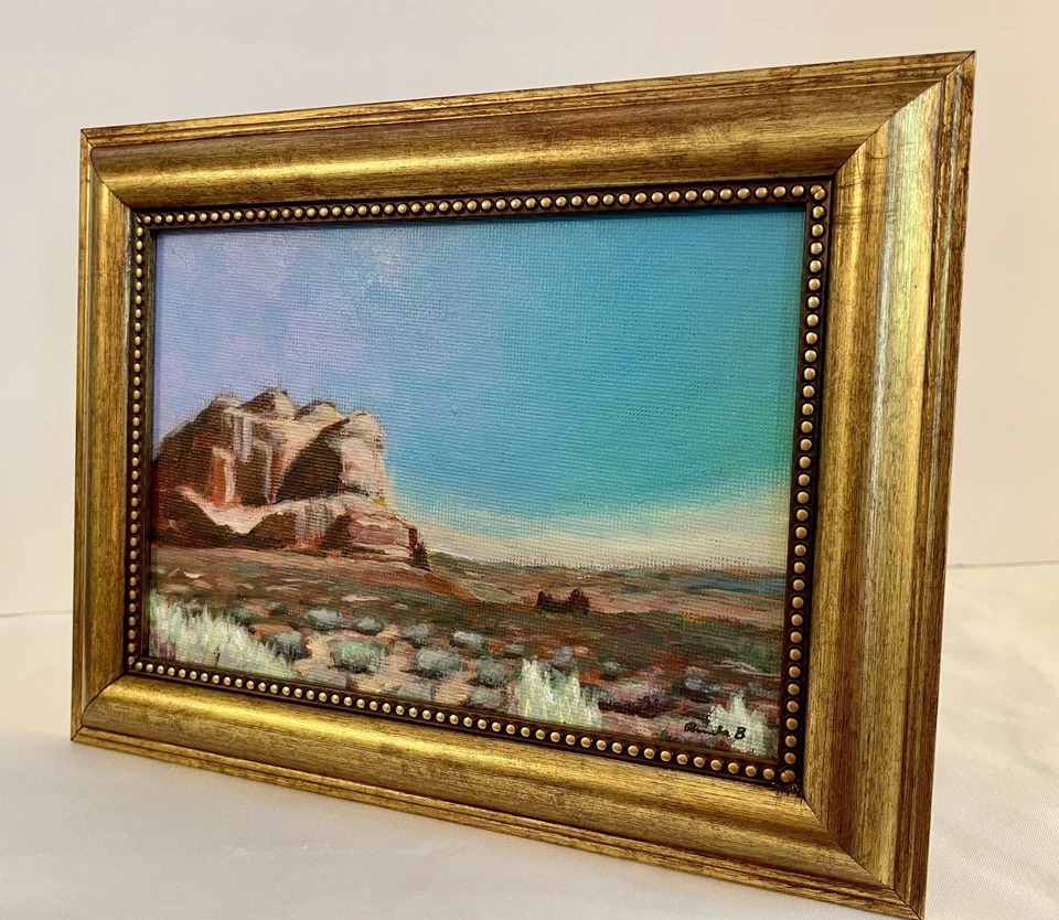 Pintura Arches National Park Moab Utah | Arte paisajístico del desierto de roca roja Foto 4 de 4