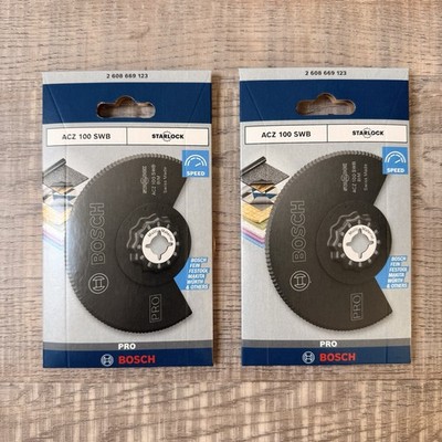 Bosch 2 x PRO Multi Material ACZ 100 SWB Blatt Dachfilz, PS Polystyrol, Ø100 NEU