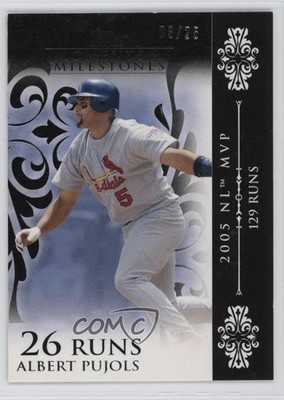 2008 Moments & Milestones Black 3/25 Albert Pujols (2005 NL MVP 129 Runs) i4v