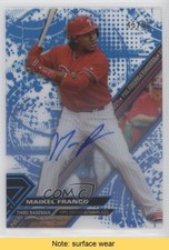 2017 Topps High Tek Blue Rainbow Auto 45/50 Maikel Franco #HT-MF Auto READ 00jz