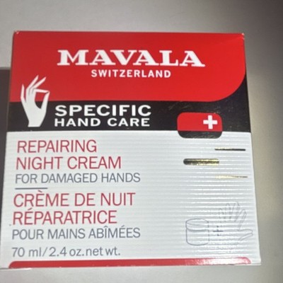 Mavala Specific Hand Care Repairing Night Cream Hyaluronic Acid 2.4 oz +Gloves