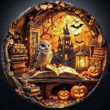 Wooden Puzzles for Adults, Halloween Puzzle 200 Pieces, Irregular Animals Fun...