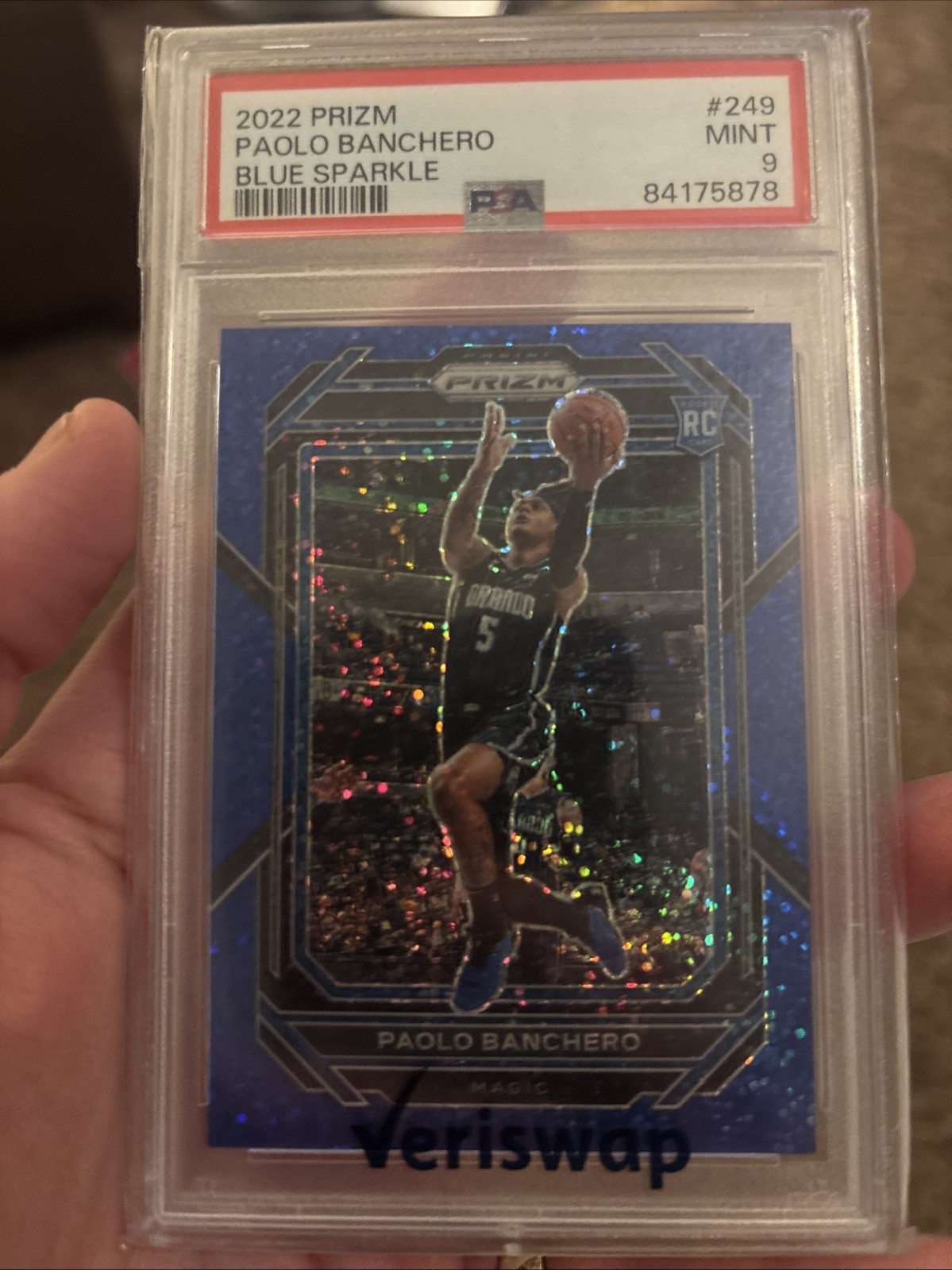 2022-23 Panini Prizm - Paolo Banchero #249 Blue Sparkle Prizm /144 (RC)