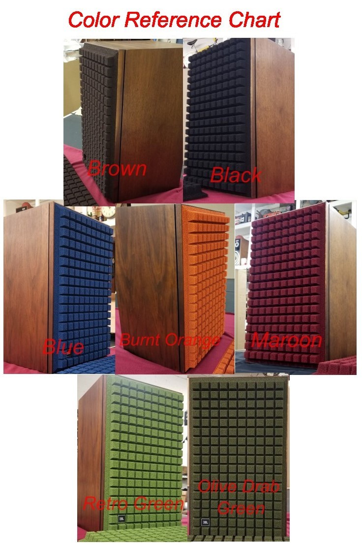 Black  'Sculptured Air'  Foam Grille Inserts..JBL L-100 Century speaker