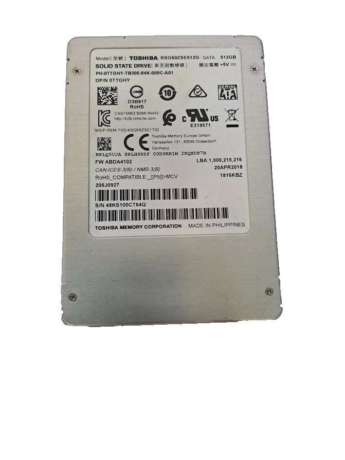 PCパーツ TOSHIBA SSD 512GB THNSNK512GCS8 0時間
