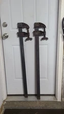 2 Hargrave Heavy Duty Bar Clamps 36" Open 42 Overall Cincinnati Tool Co 514 CTCO
