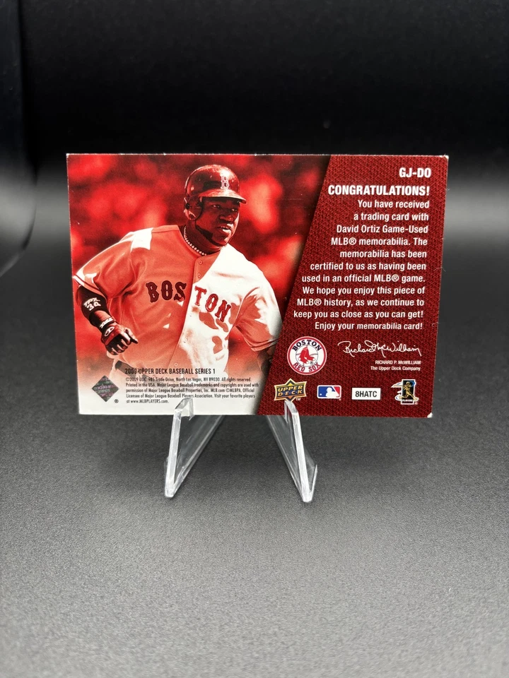2009 Upper Deck Ud Game Jersey David Ortiz #GJ-DO MEM Game-Used Game-Worn Patch - Image 2 of 2