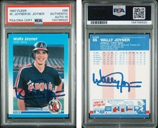 1987 Fleer #86 Wally Joyner RC PSA 10 DBL Auto Autographed Signed L.A. Angels