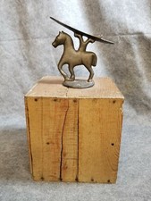 Antique Child's Shoe Shine Stand with Iron Horse Holding the Foot Rest