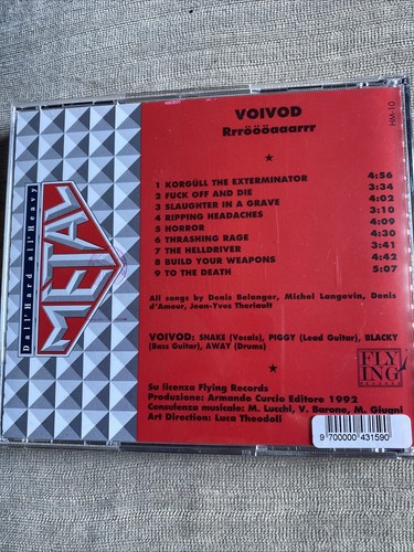 VOIVOD Rrroooaaarrr CD Armando Curcio Editore Italian Press Flotsam & Jetsom - Picture 3 of 4