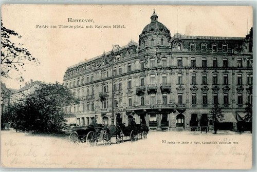 52219321 - 3000 Hannover Am Theaterplatz mit Kastens Hotel Kutsche 1901 - 第 1/2 張圖片