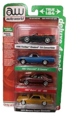  RARE ERROR! Auto World Deluxe 4-pack Target Exclusive 1:64 MISPRINT  