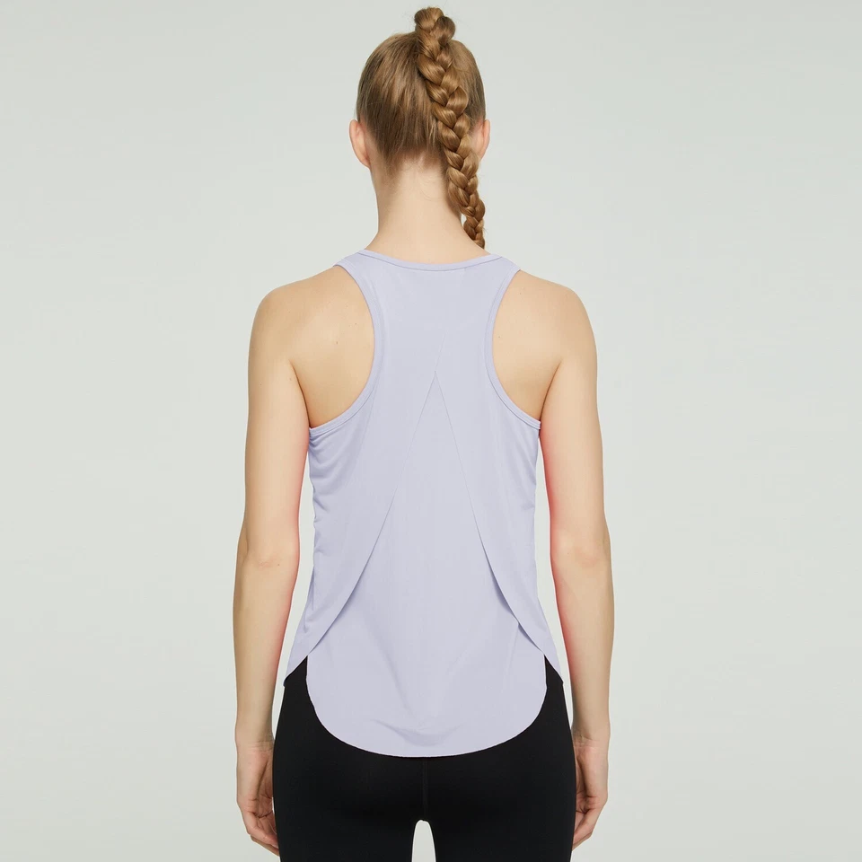 Ice Silk Workout Tank Tops for Women Cool-Dry Sleeveless Loose Fit Yoga Shirts - image 4 of 4