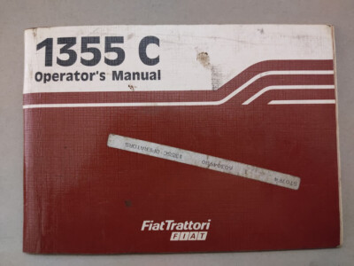 Fiat Trattori 1355 C ,Users Manual english , Original 1983, Uso e Manutenzione