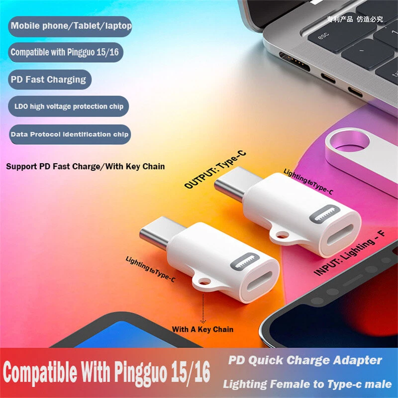 4x For iPhone 17/16/15Pro Plus Max Type-C Male to 8-Pin Female Adapter Converter - Image 4 of 4