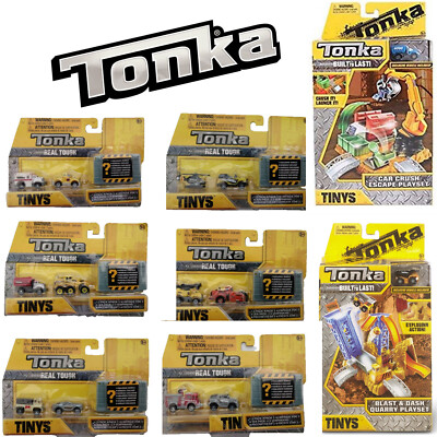 Tonka Tiny Built-to-Last 3-Pack Die-Cast Fahrzeuge - Blast & Dash Quarry Spielset