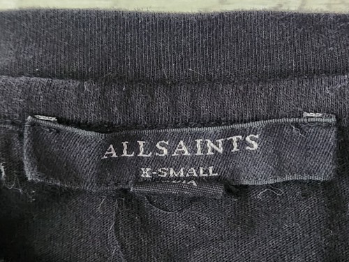 AllSaints Trixie Ruffle Eyelet Sleeve Black T-shirt Dress 100% Cotton Size XS - Bild 7 von 10