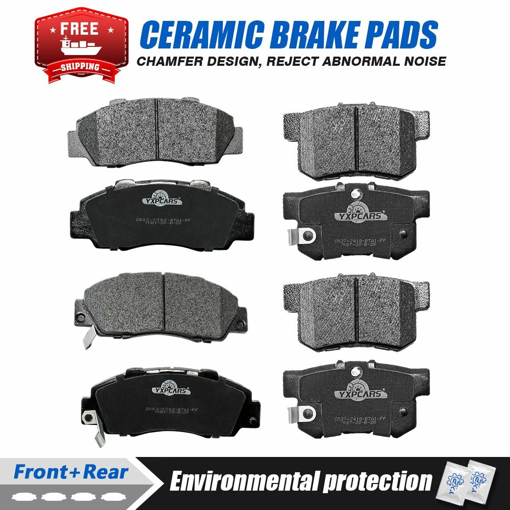 Front & Rear Ceramic Brake Pad Set For 1998-2002 Honda Accord 3.0L V6 - Yxpcars, 8 Pads