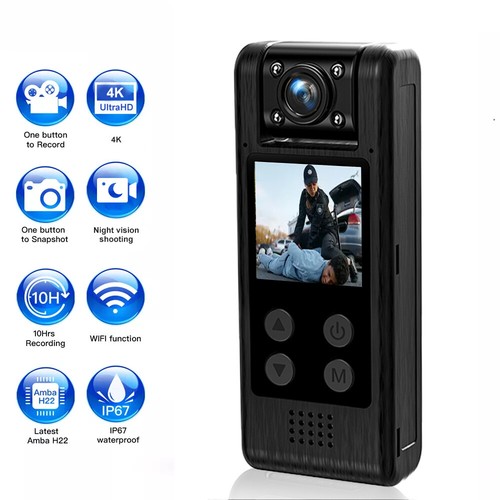 4K HD Mini Camera WiFi Portable Sports Digital Video Recorder Police Body Camera - Picture 20 of 24