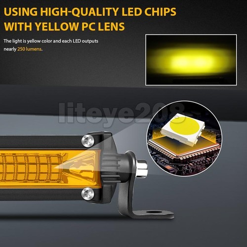 10" 20" 30" LED Light Bar Spot Flood Slim Offroad Driving Work Reverse 4WD 4X4 - Picture 8 of 16