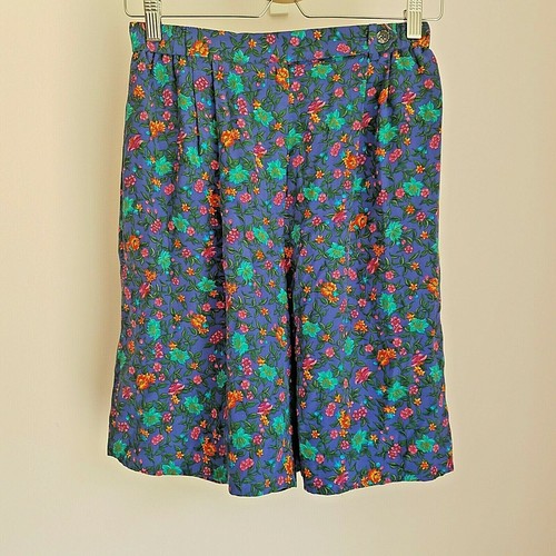Flowy Floral Silk Shorts- Size 