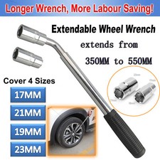 EXTENDABLE WHEEL WRENCH NUT BOLT CAR VAN BAR BRACE SOCKET TYRE 17 19 21 23MM UK