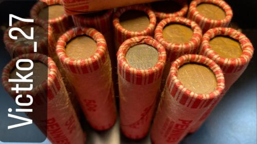 LINCOLN WHEAT CENT ROLLS 1909-1958-50 coins US COINS PENNY - Picture 1 of 3