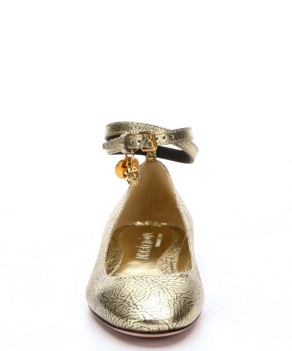 フラットシューズ alexander mcqueen Two-tone leather and rubber ballerinas Alexander Mcqueen Women Two-tone Leather And Rubber
