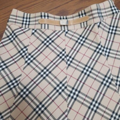 スカート BURBERRY BLUELABEL Novacheck flare skirt Burberry Blue Label flare skirt Nova Check Size 38 AUTHENTIC