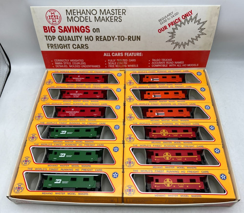Lote de 12 vagones de carga de tren Mehano escala Ho 36' Caboose 2600 - Exhibición de tienda | Zustand: Used