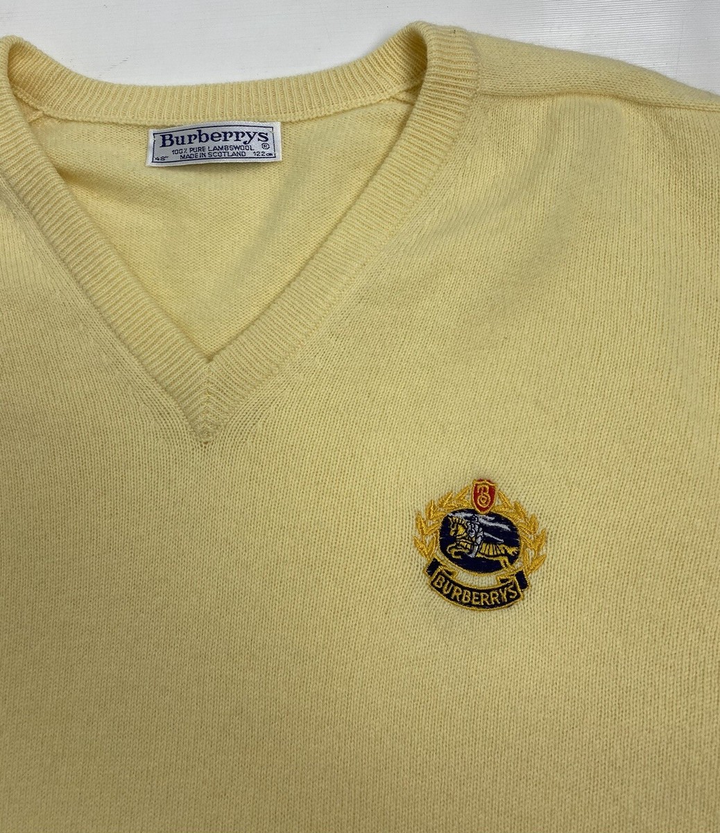 Burberry ~ Burberry's ~ Vintage V-Neck Sweater Embroidered