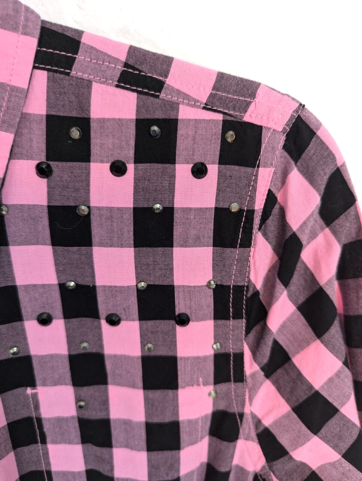 UNDERCOVER Abito donna rosa Victoria's Secret grande rosa nero a quadri borchie a strati