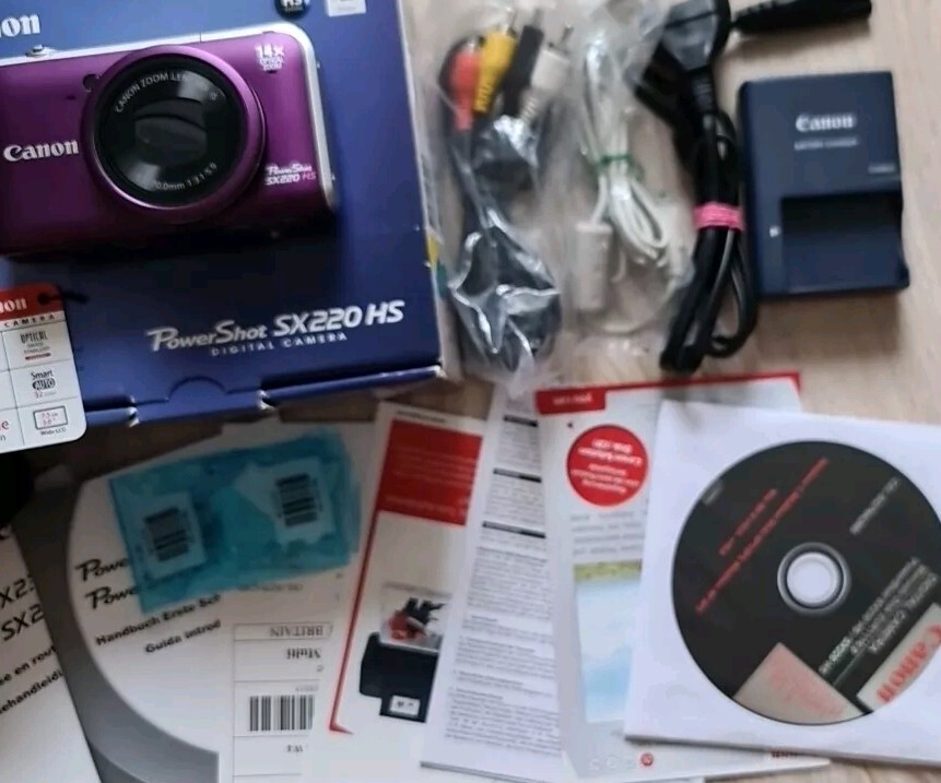 Canon Powershot SX220 HS 12.1 MP 1080p Appareil photo numérique violet