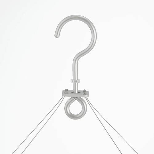 MUJI Aluminum Square Laundry Hanger Small Dry Hanging Rack 16 Clips JAPAN - Picture 3 of 5