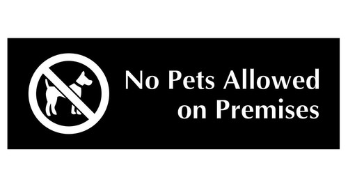 No Pets Allowed on Premises Sign Plaque Available in 3 Sizes and 30 Colours - Picture 51 of 73