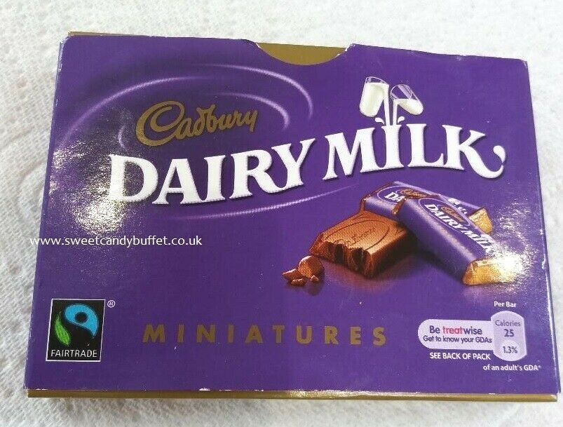 1 Box Of 20 Cadburys Dairy Milk Miniatures Chocolates RARE Collectors