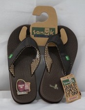 Sanuk Women's Yoga Mat Flip Flop Brown 5 US TF