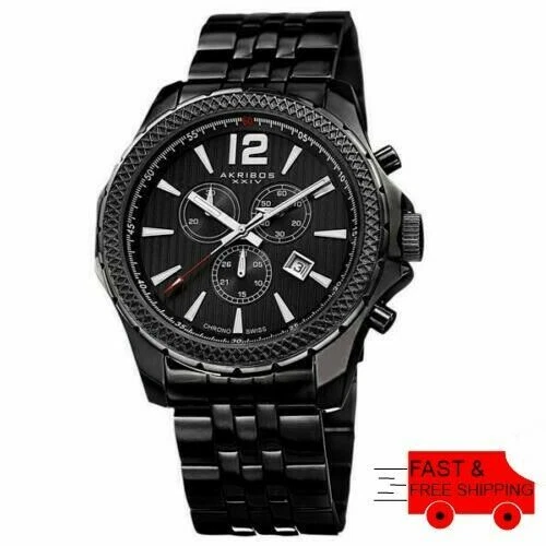 Reloj Hombre Akribos XXIV AK662BK Suizo Cronógrafo Fecha Minuto Pista Negro Foto 3 de 3
