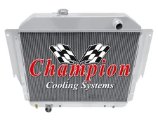 3 Row RS Champion Radiator - 1979 - 1983 Ford E-100 Econoline Club Wagon V8 Eng