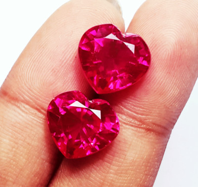 Natürlich Rosa Saphir 8 Zu 10 Karat Passende Paar Lose Edelstein Certified R199