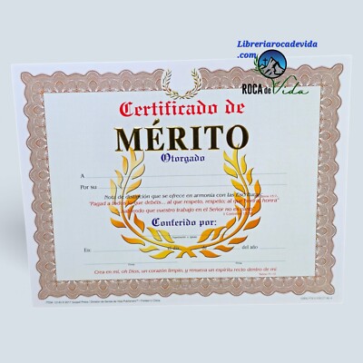 Certificado De merito Paquete De 12 Unidades | eBay
