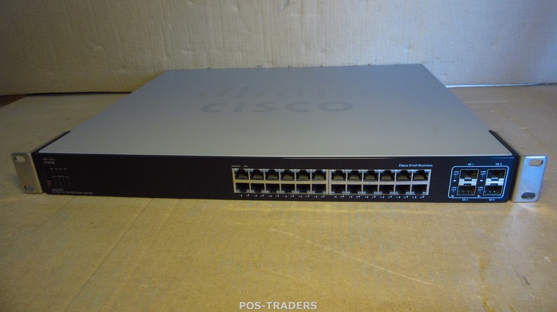Cisco SGE2000P v01 24-Port GIGABIT GbE PoE Managed Switch 4x SFP + RACK MOUNTS