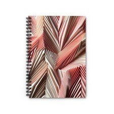 Abstract Pinks Spiral Notebook - Ruled Line, Lined Journal, Writing Notebook